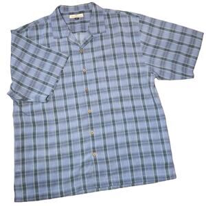 Tommy Bahama 100% silk mens button-up short sleeve shirt size XL